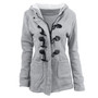 Womens Horn Button Fleece Thicken Coat Womens Horn Button Fleece Thicken Coat