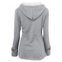 Womens Horn Button Fleece Thicken Coat Womens Horn Button Fleece Thicken Coat