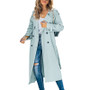 Women's Long Trench Coat – Stylish Lightweight Overcoat | Casual Chic Fit