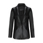 Vegan Leather Blazer Jacket
