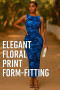 Printed Close-Fitting Sleeveless Long Dress