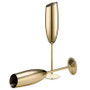 Stainless Steel Champagne Flutes - Diagonal Version - 2packs
