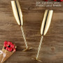 Stainless Steel Champagne Flutes - Diagonal Version - 2packs