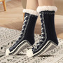 Shoelaces Design Slipper Socks
