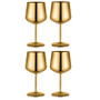 New Version Red Wine Stainless Steel  Glasses Set - 4 packs