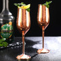 Stainless Steel Champagne Glasses - 4 Packs