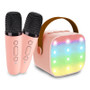 Two Microphones Mini Karaoke Machine – Portable Bluetooth Party Speaker with Dual Mic Support