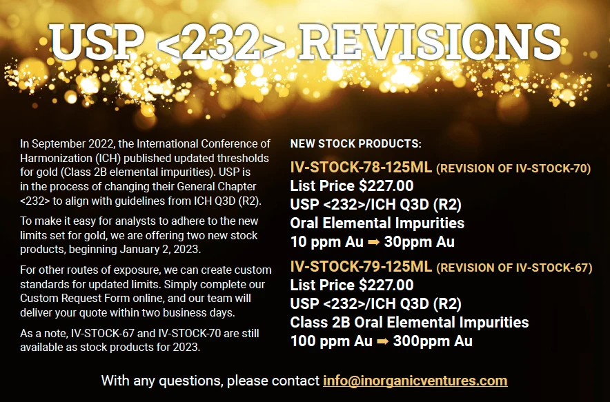 USP <232> Revisions Image