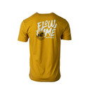 This design is available in Ochre Yellow with white accents in sizes S-3XL.