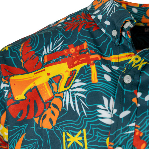 HUX-WAIIAN ALOHA SHIRT BLUE+PINK