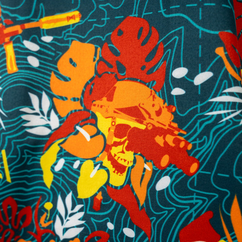 HUX-WAIIAN ALOHA SHIRT BLUE+PINK