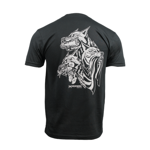 The back print of the CERBERUS tee.