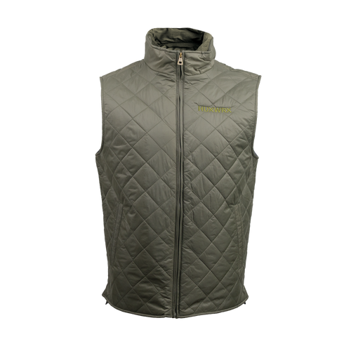 The RANGE vest in green.