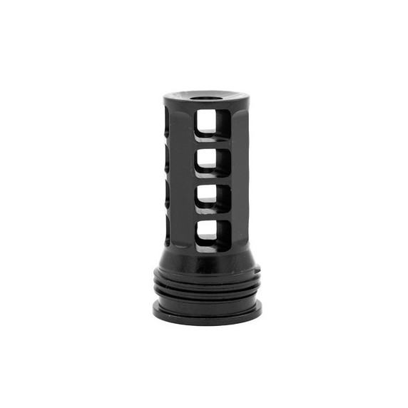 The Muzzle Brake-QD 338 M18x1.5 is designed for maximum recoil reduction when unsuppressed.

Muzzle Brake-QD caliber/compatibility:

Muzzle Brake-QD 338:  HX-QD Magnum Ti suppressors

Muzzle device length is 2.3, length added to barrel is 1.7 inches




NOTE: Larger caliber mounts are NOT compatible with smaller caliber suppressors. Smaller caliber mounts ARE compatible with larger caliber suppressors.

*In an attempt to minimize waste, some suppressors, accessories and muzzle devices may arrive in OSS packaging while we transition to the new HUXWRX packaging.