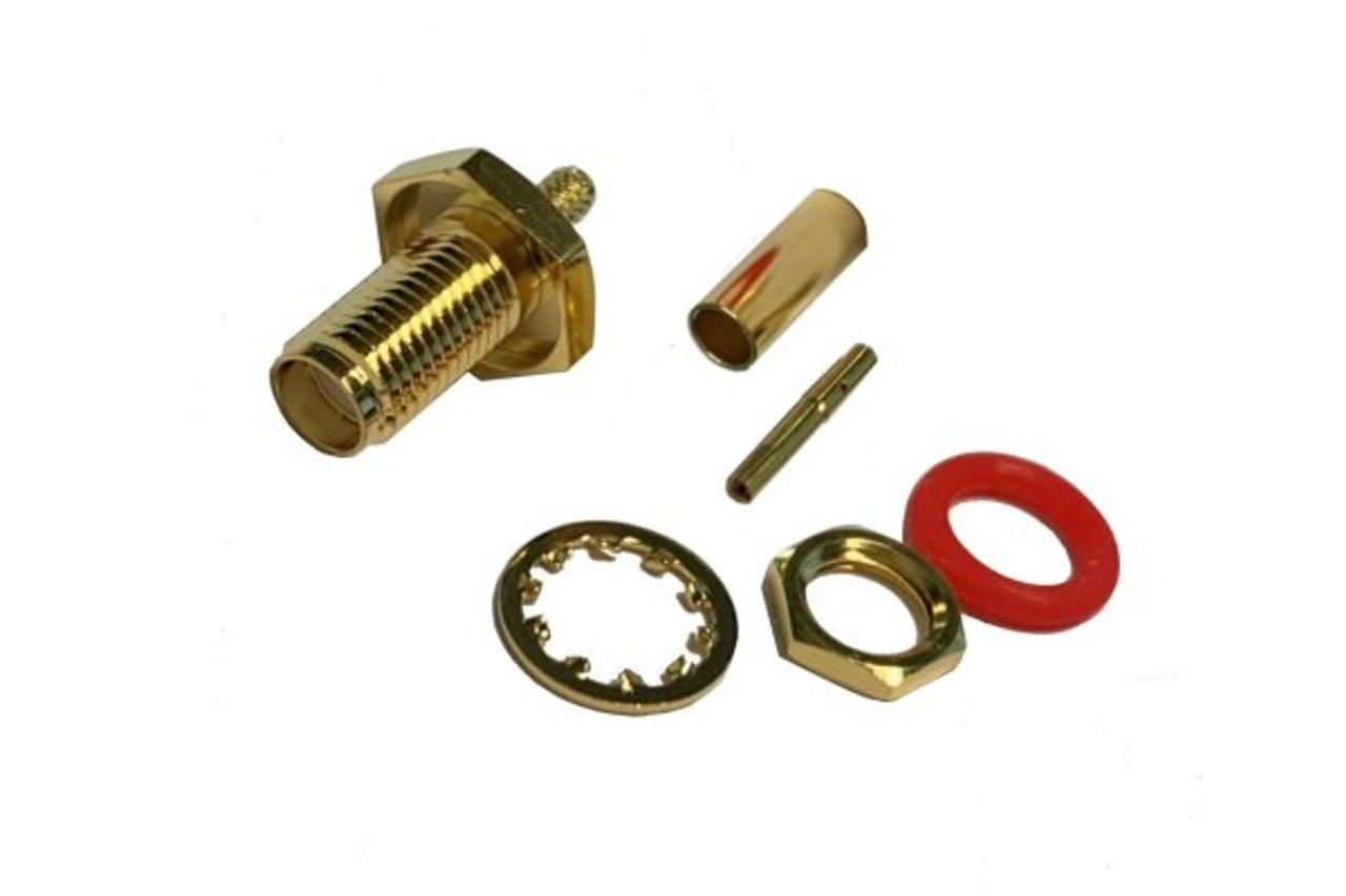 SMA Female LMR195 Panel Mount Crimp Connector
