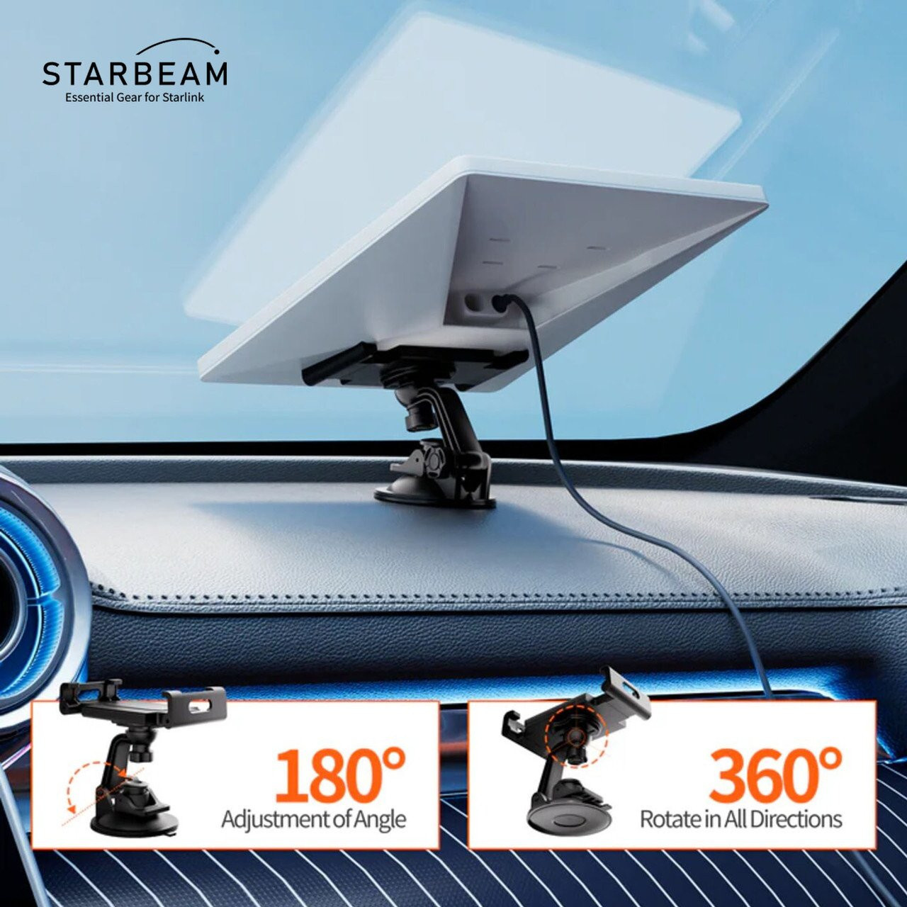 STARBEAM Starlink Mini Suction Cup Holder Mount d