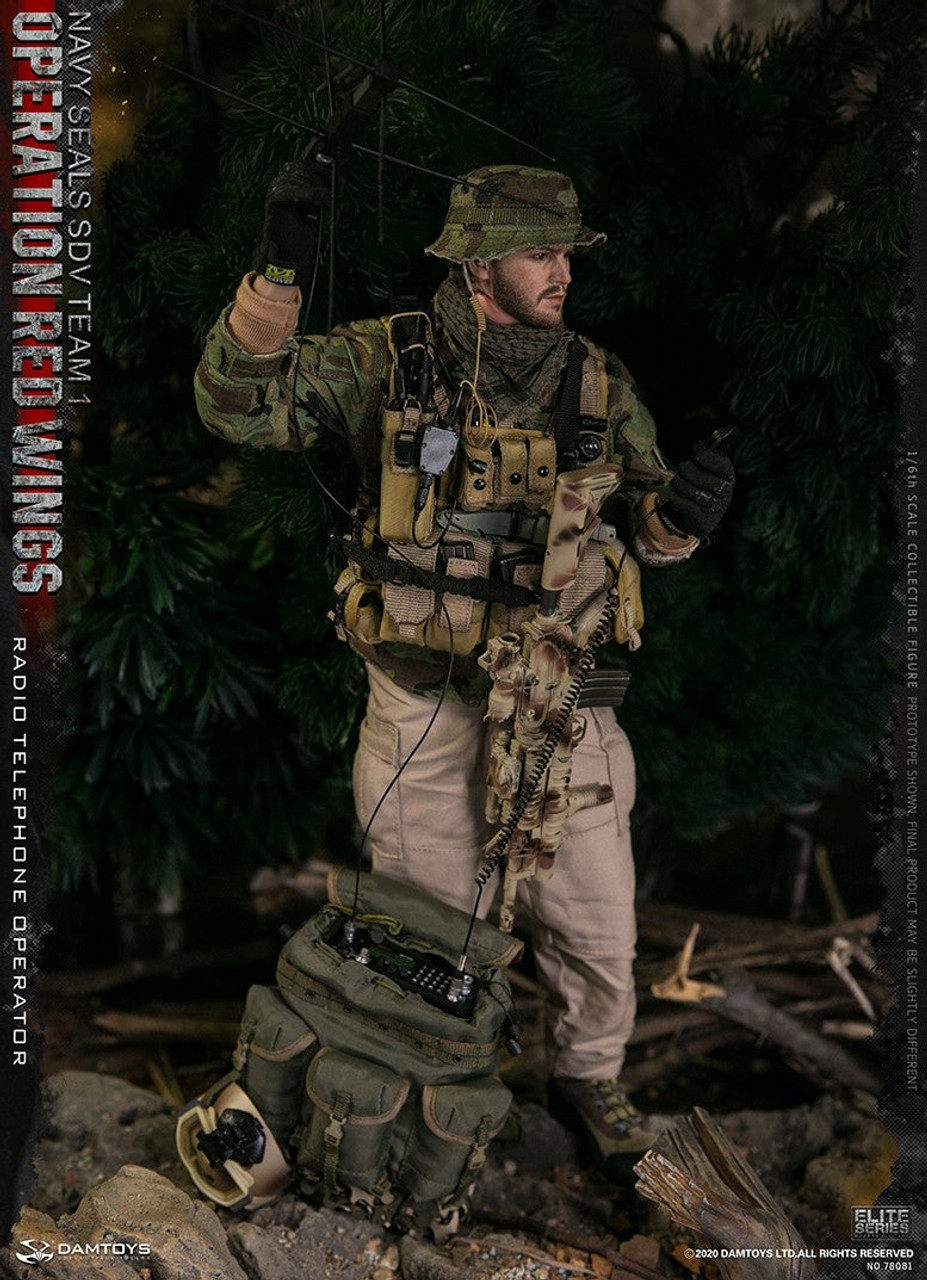 1/6 Scale Operation Red Wings NAVY SEALS SDV TEAM 1 Radio Telephone  Operator Figure (78081) by DamToys