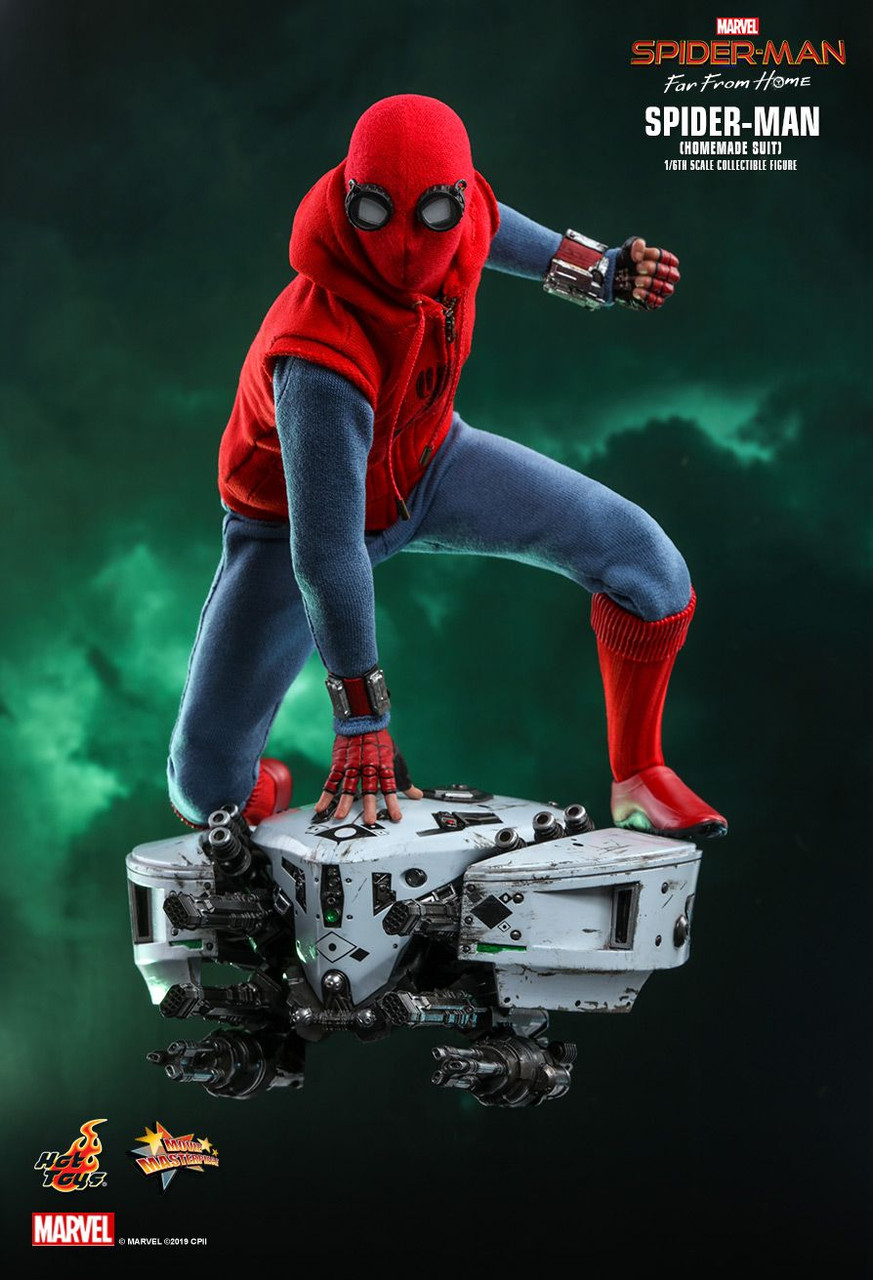 Figurine Hot Toys 1/6 Spider-Man Far From Home (Homemade Suit) - MMS552, Neuve Sous Blister