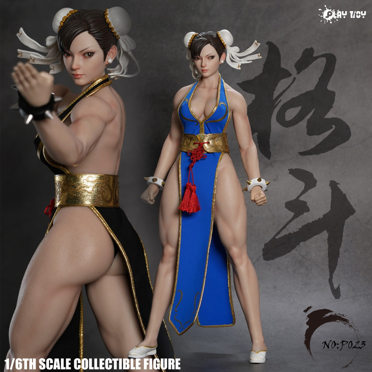 PLAY TOY 1/6 格闘の女神2.0 P023B 可動 フィギュア ブルー PLAY TOY (P023) 1/6 Scale Combat Goddess 2.0 Figure (Two Colors)