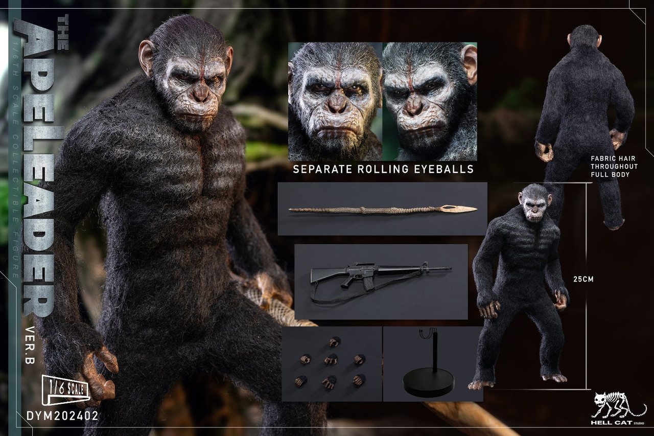 Hell Cat Studios (DYM202402B) 1/6 Scale Ape Leader Caesar Figure