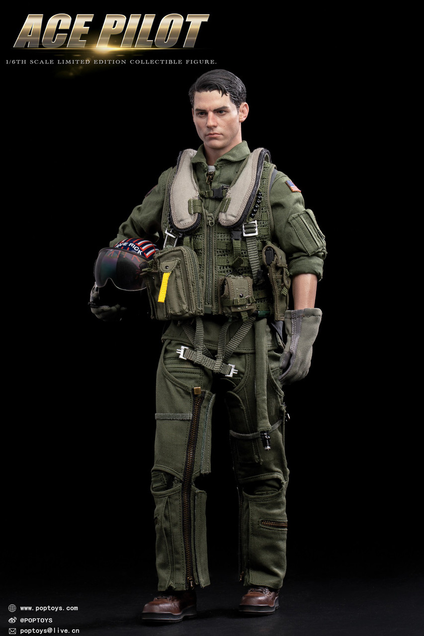 POP TOYS (EX061) 1/6 Scale Ace Pilot Figure (Flight Suit Version)