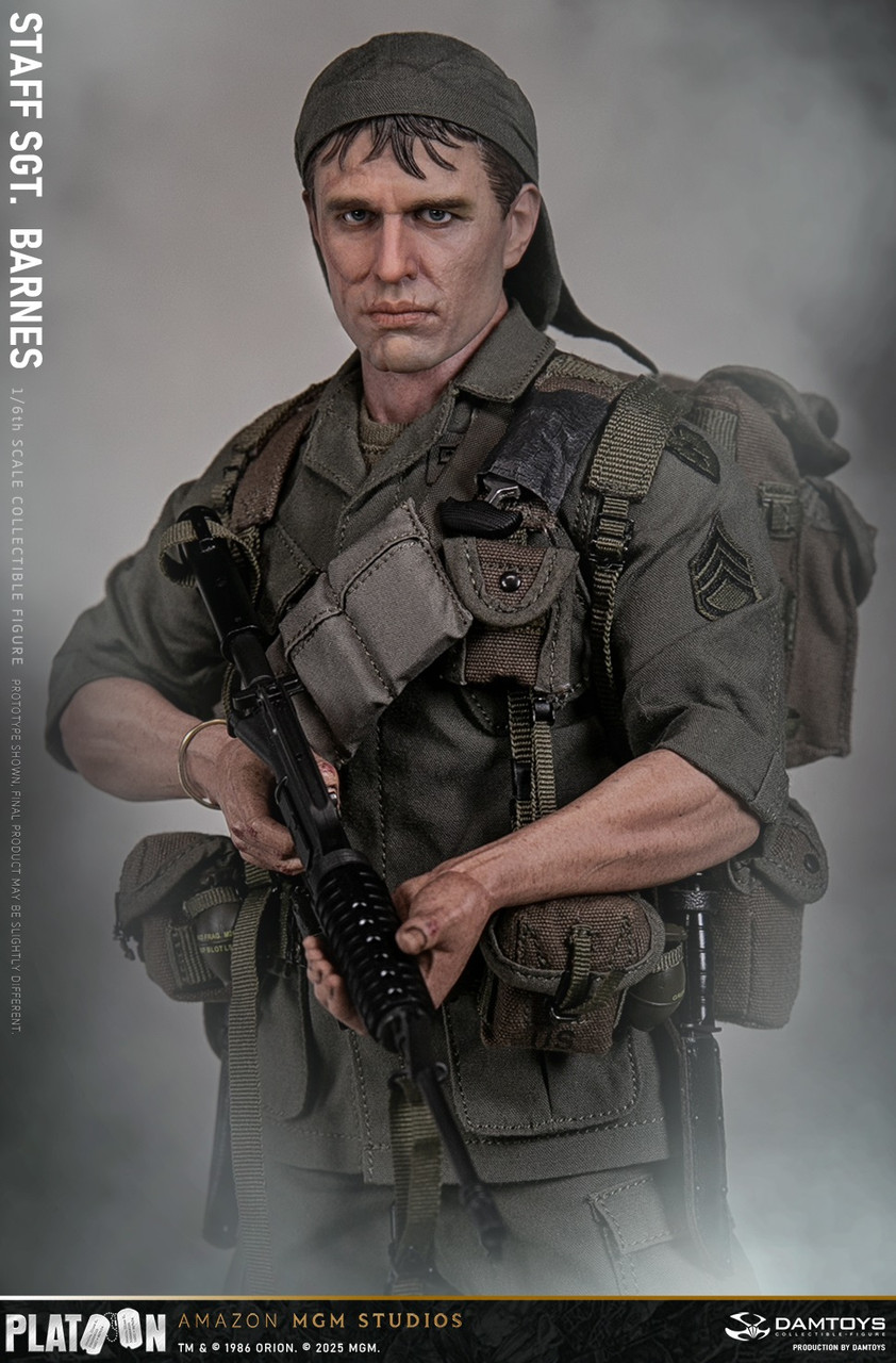 ホットトイズ　プラトーン　バーンズ BARNES 1/6 Perfect Hot Toys 1/6 Mms141 Platoon Sergeant Barnes In Stock New