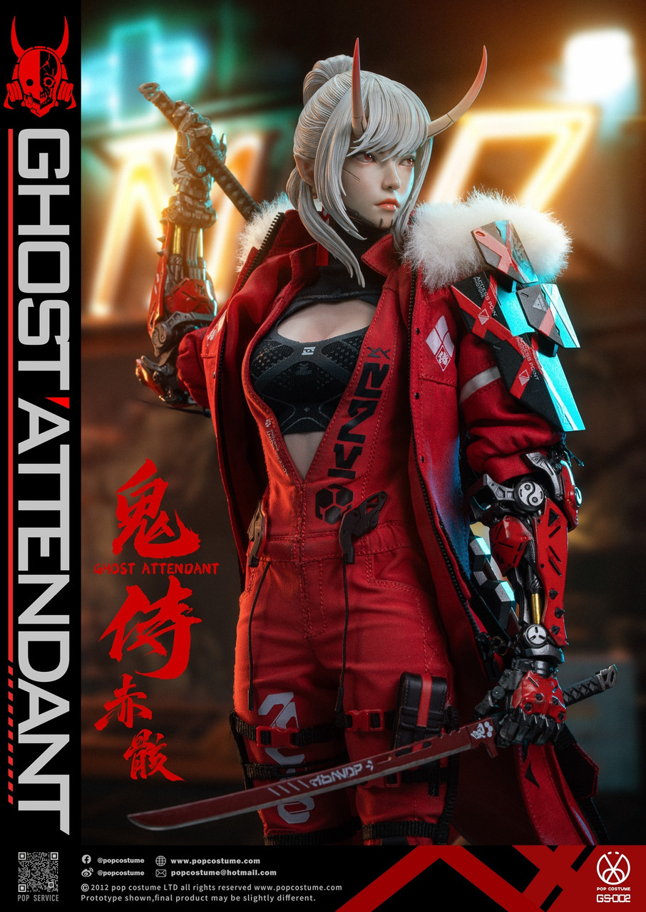 Pop Costume (GS-002) 1/6 Scale Ghost Attendant Red Remains Figure