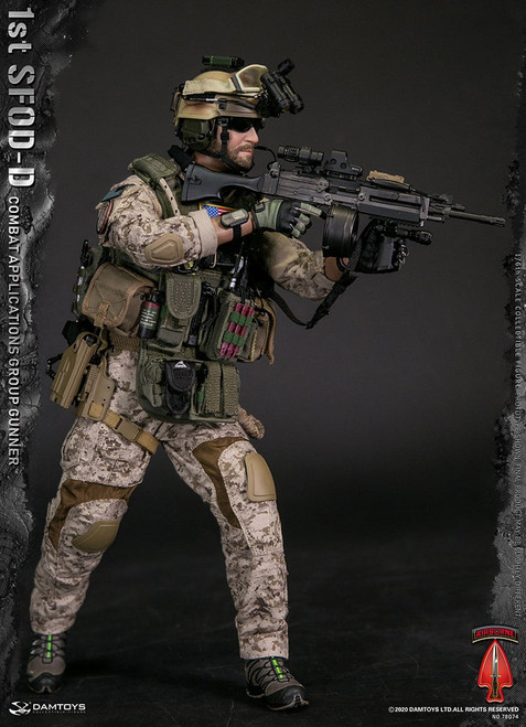 1/6 Scale 1st SFOD-D Combat Applications Group Gunner Figure (78074) by DamToys 1/6 Scale 1st SFOD-D Combat Applications Group Gunner Figure (78074) by DamToys
