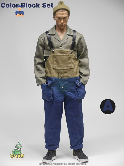 1/6 Scale Naval Overalls Split (Two Colors) by Cuke Toys 1/6 Scale Naval Overalls Split (Two Colors) by Cuke Toys