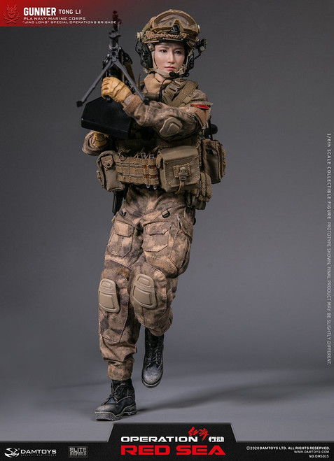 1/6 Scale Red Sea PLA Navy Marine Corps “Jiao Long” Special Operations Brigade Gunner - Tong Li Figure by DamToys 1/6 Scale Red Sea PLA Navy Marine Corps “Jiao Long” Special Operations Brigade Gunner - Tong Li Figure by DamToys