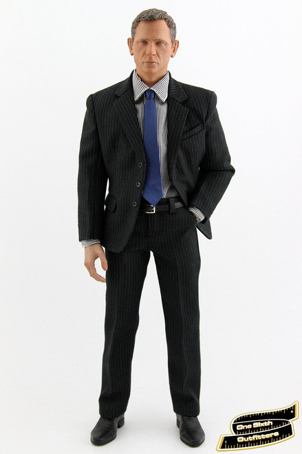 1/6 Scale Navy Stripe Suit Set