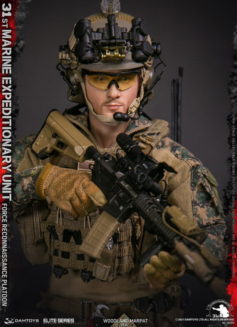 1/6 Scale 31st Marine Expeditionary Unit Force Reconnaissance Platoon Figure (Woodland MARPAT VER (78089)) by DamToys