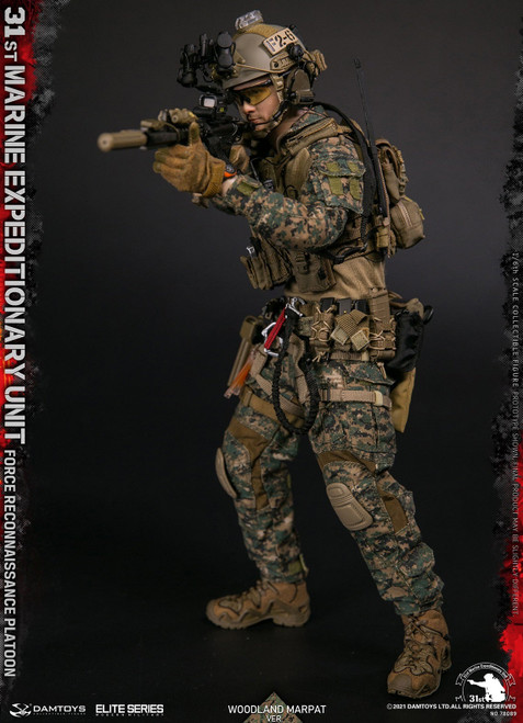 1/6 Scale 31st Marine Expeditionary Unit Force Reconnaissance Platoon Figure (Woodland MARPAT VER (78089)) by DamToys