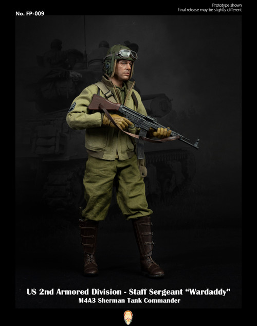 1/6 Scale US 2nd Armored Division - Staff Sergeant Wardaddy Figure (Standard Edition) by Facepool 1/6 Scale US 2nd Armored Division - Staff Sergeant Wardaddy Figure (Standard Edition) by Facepool