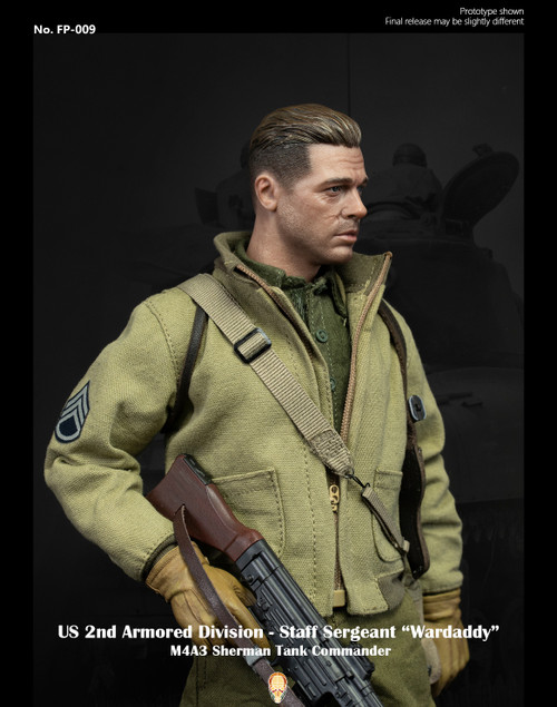 1/6 Scale US 2nd Armored Division - Staff Sergeant Wardaddy Figure (Standard Edition) by Facepool 1/6 Scale US 2nd Armored Division - Staff Sergeant Wardaddy Figure (Standard Edition) by Facepool