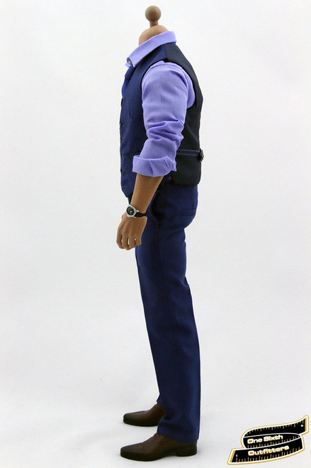 1/6 Scale BVS Men's Blue Suit Outfit