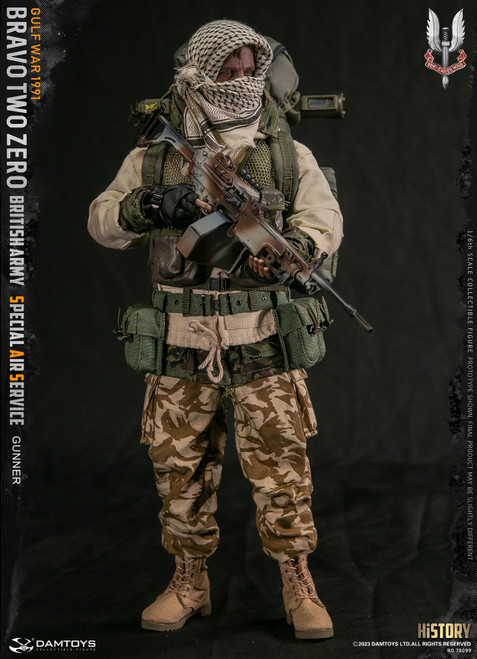 DamToys (78099) 1/6 Scale Bravo Two Zero British Army Special Air Service (SAS) Gunner Figure