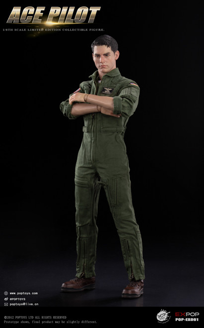 POP TOYS (EX061) 1/6 Scale Ace Pilot Figure (Flight Suit Version)