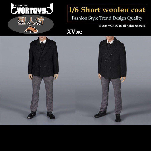 VorToys (VOR-XV002) 1/6 Scale Men’s Short Wool Coat Outfit Set