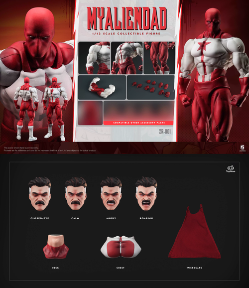 ZOOMRIG (ZR-001) 1/12 Scale My Alien Dad Figure