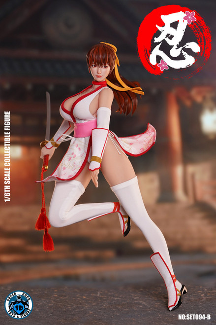 Super Duck Toys (SET094-B) 1/6 Scale Sexy Female Ninja Figure (White Outfit Version)