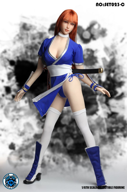 1/6 Scale DOA Fighting Girl 2.0 Kasumi Head Sculpt & Outfit Set by Super Duck Toys