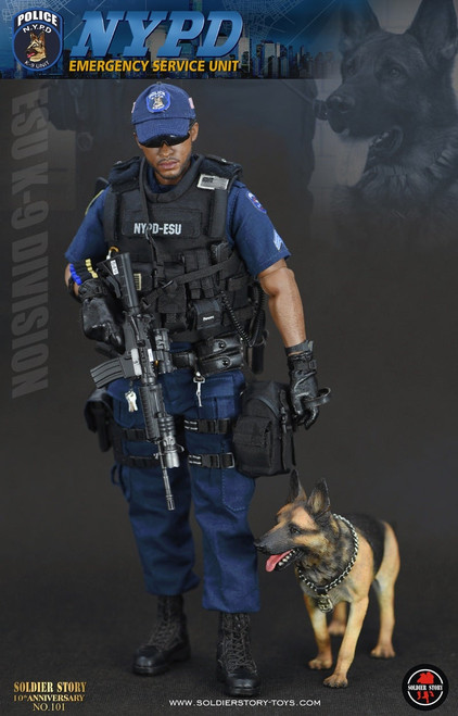 1/6 Scale NYPD ESU K-9 Division Figure (SS101) by Soldier Story 1/6 Scale NYPD ESU K-9 Division Figure (SS101) by Soldier Story