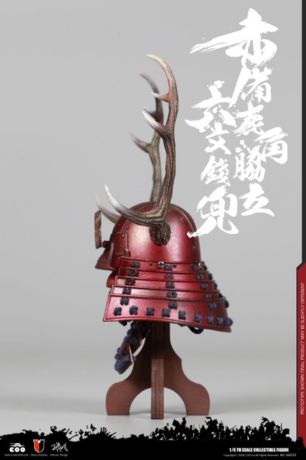 1/6 Scale Red Buckhorn Six-Coin Kabuto (Helmet Edition) by COO Model 1/6 Scale Red Buckhorn Six-Coin Kabuto (Helmet Edition) by COO Model