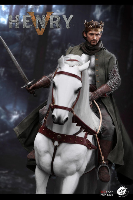 1/6 Scale King Henry V of England War Horse Figure by Pop Toys