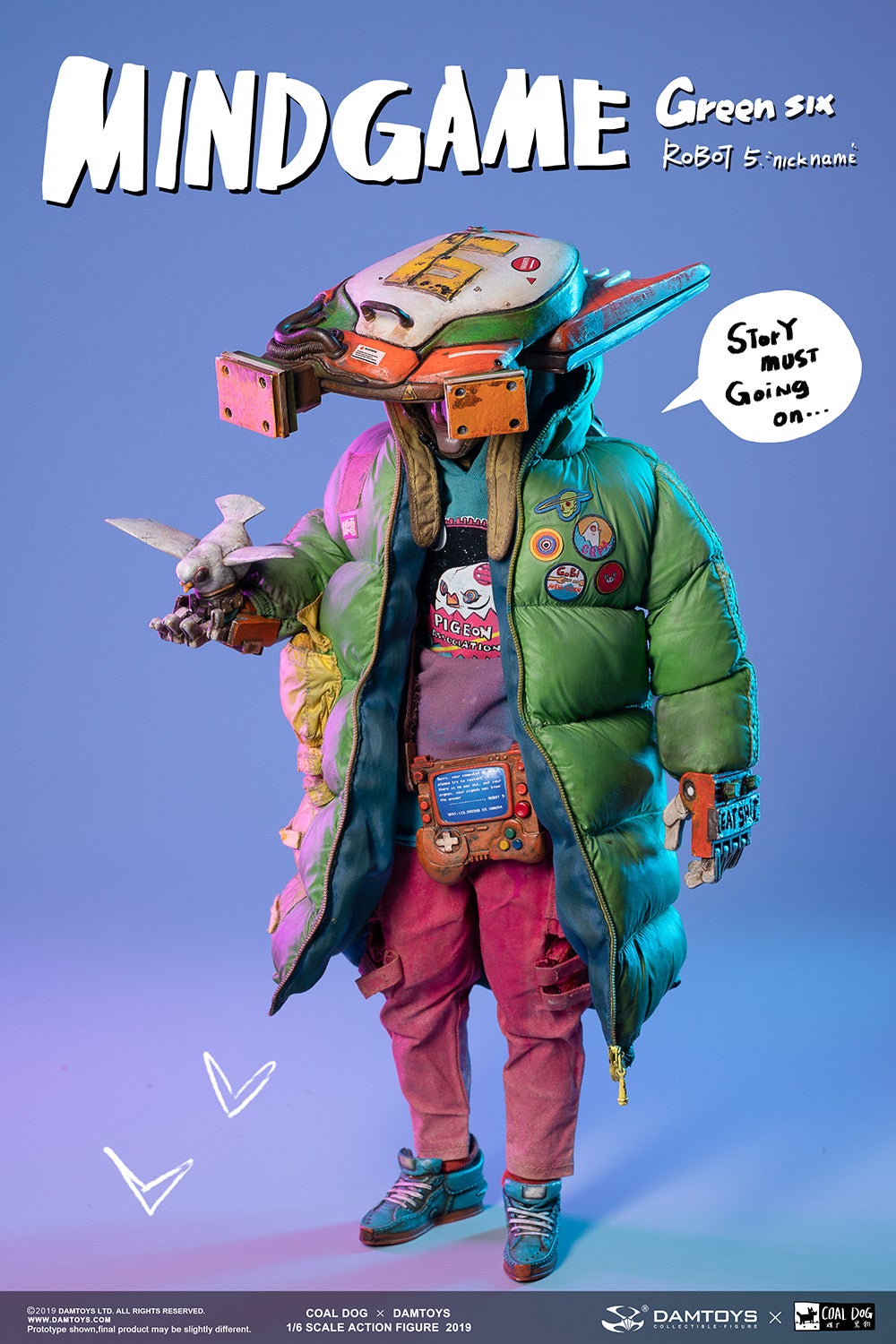 DAMTOYS x COALDOG 1/6 MindGame限定版 ZP004 DamToys x Coal Dog (DAM-ZP003) Mindgame - Green Six 1/6 Scale