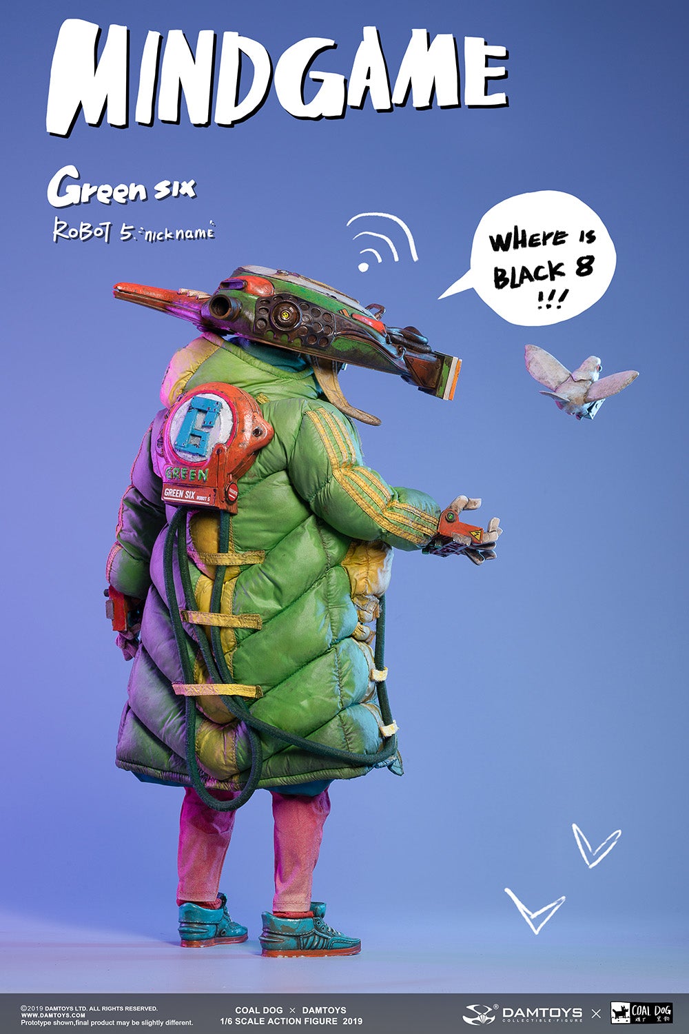 DamToys x Coal Dog (DAM-ZP003) Mindgame - Green Six 1/6 Scale