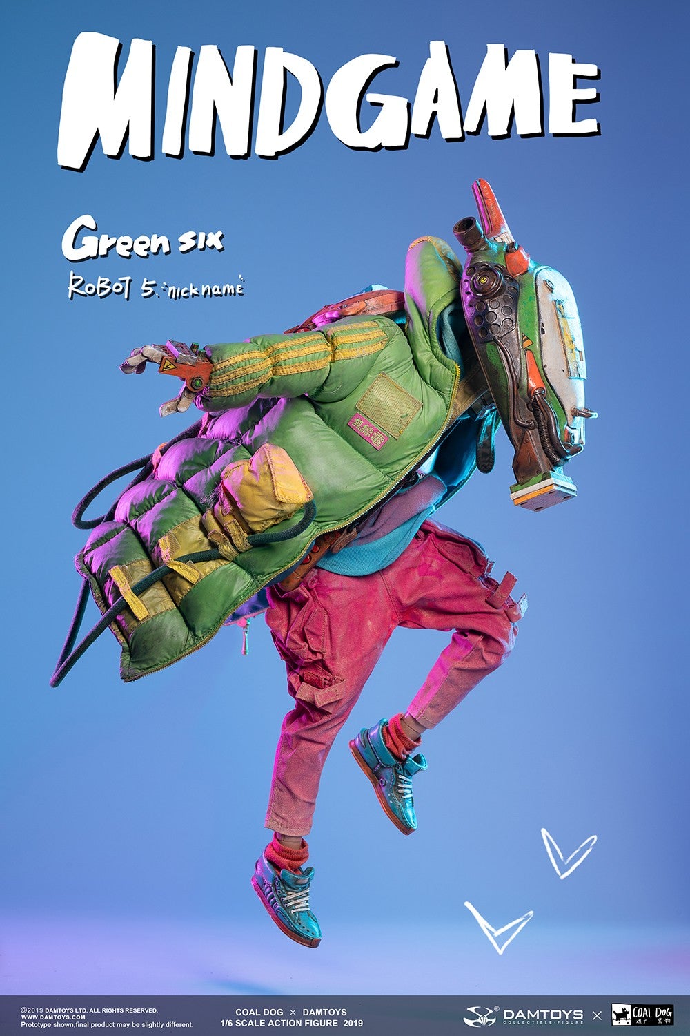 DamToys x Coal Dog (DAM-ZP003) Mindgame - Green Six 1/6 Scale
