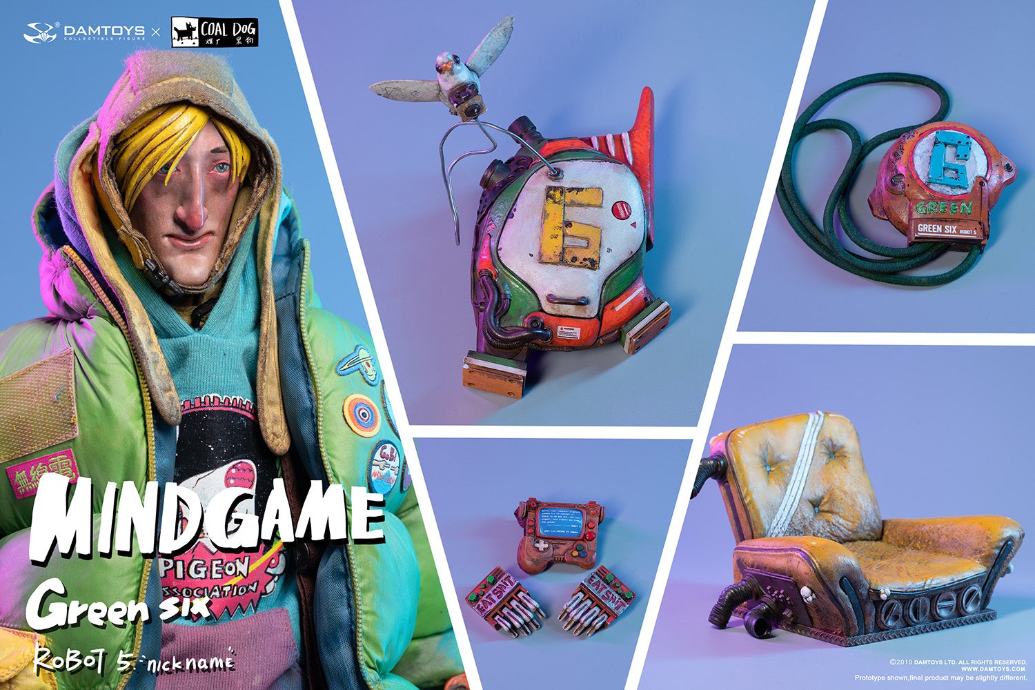 DamToys x Coal Dog (DAM-ZP003) Mindgame - Green Six 1/6 Scale