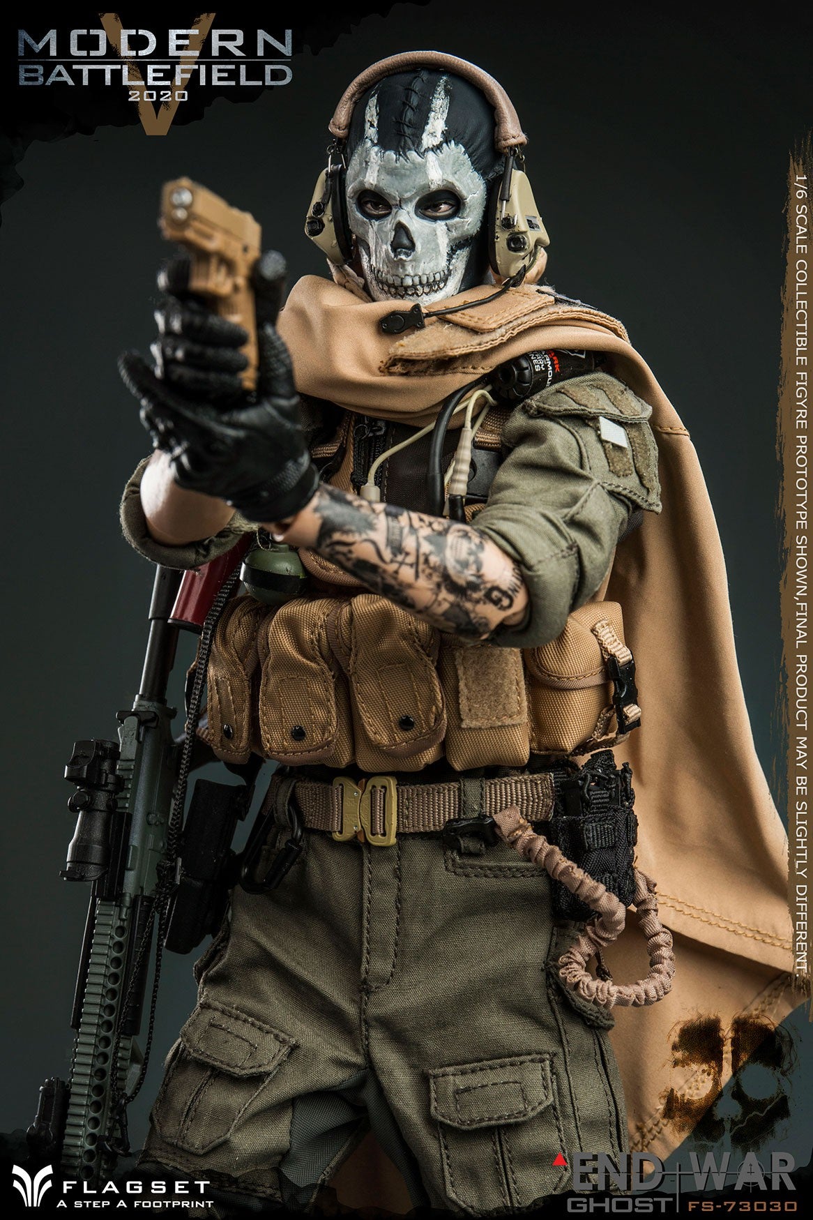 1/6 Scale Modern Battlefield End War V Ghost Figure by FLAGSET